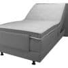 1 persoons hoog laag boxspring bed antraciet