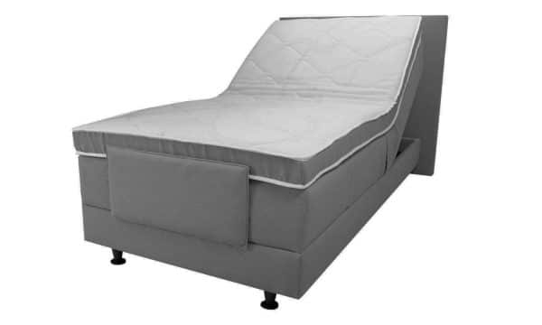 1 persoons hoog laag boxspring bed antraciet