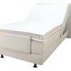 1 persoons hoog laag boxspring bed beige