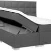 Opbergboxspring Florence antraciet linkerzijde omhoog zij- en vooraanzicht
