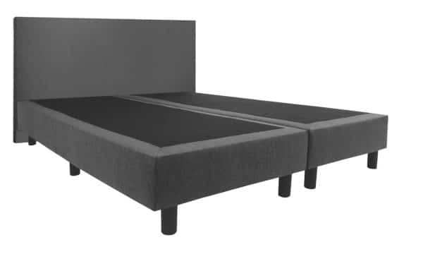 Boxspring zonder matras hoofbord vlak zij- en vooraanzicht