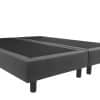 Boxspring zonder matras en hoofdbord zij- en vooraanzicht