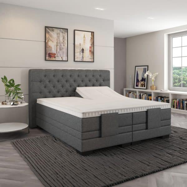 Elektrische boxspring luxury nice met rem antraciet