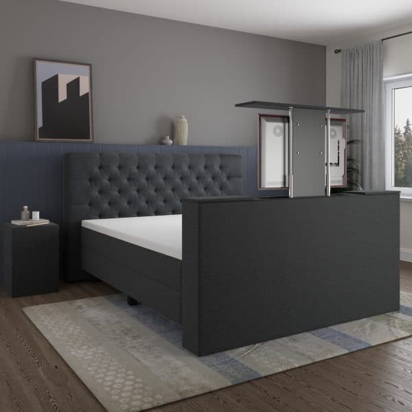 Boxspring Romantic met tv-lift zwart