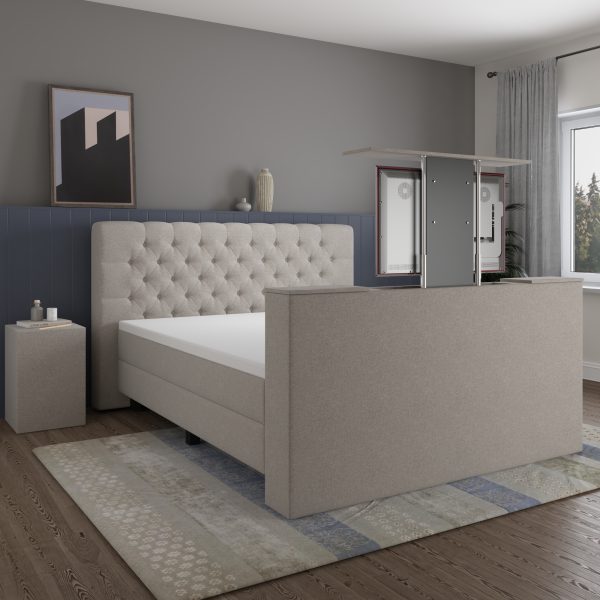 Boxspring Romantic met tv-lift beige