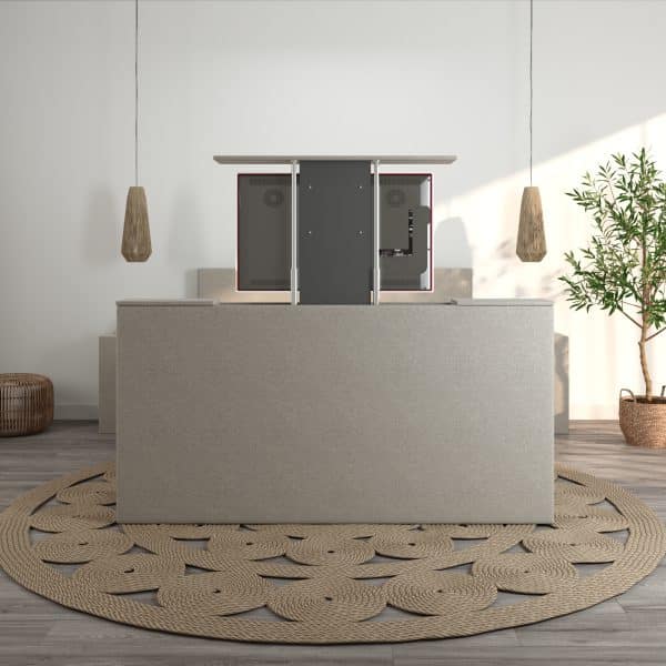 Boxspring luxury gevene met tv-lift vooraanzicht