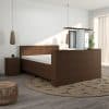 Boxspring luxury gevene met tv-lift bruin