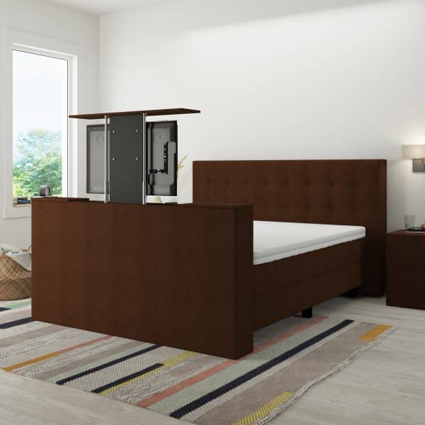 Boxspring Luxury Lissabon met TV-lift bruin