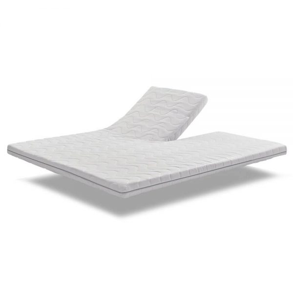 Koudschuim splittopmatras 6cm zij- en bovenaanzicht