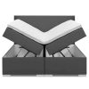 Voorkant Boxspring Geneve met opbergruimte beide zijden geopend
