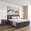 Zijkant van antraciet Boxspring Luxury Venetië in slaapkamer