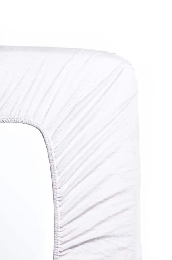 Topper hoeslaken wit hoek aanzicht